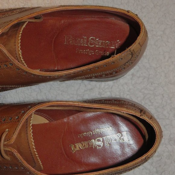 Paul Stuart Prestige Hoyt x C&J Hand Grade Tan Antique Calf Full Brogue 8.5E US - Picture 10 of 10